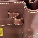 【6ie7100】カルティエ ショルダーバッグ マスト レザー ボルドー ゴールド金具【中古】レディース