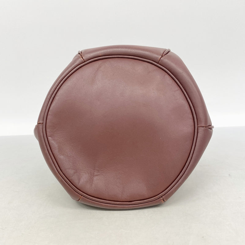 【6ie7100】カルティエ ショルダーバッグ マスト レザー ボルドー ゴールド金具【中古】レディース
