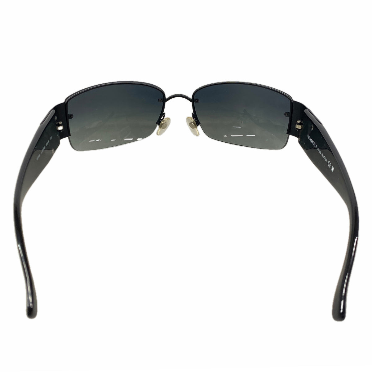 【6ie7111】シャネル サングラス 4117-B ブラック シルバー金具【中古】レディース