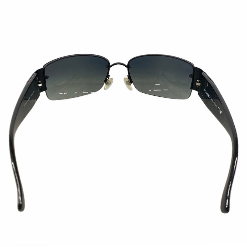 【6ie7111】シャネル サングラス 4117-B ブラック シルバー金具【中古】レディース