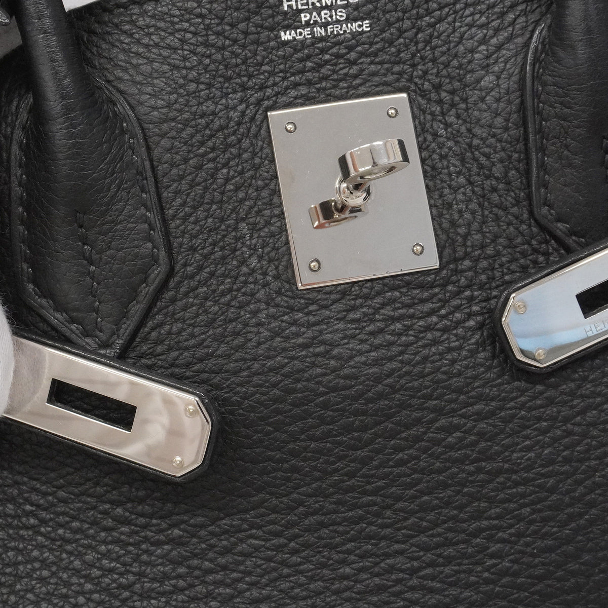 【6ie7132】エルメス ハンドバッグ バーキン30 トゴ ブラック シルバー金具 □M刻印【中古】レディース