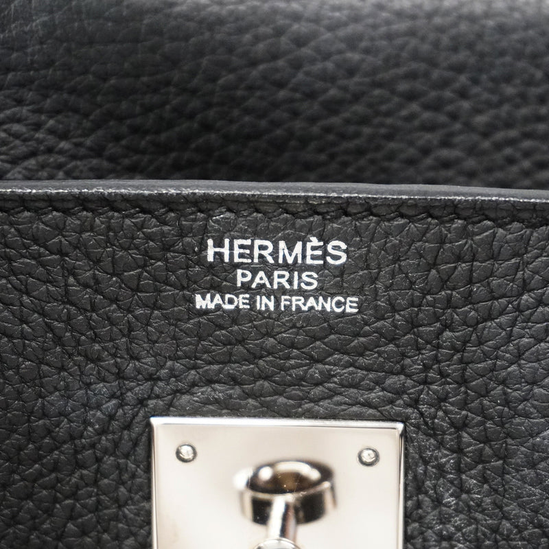 【6ie7132】エルメス ハンドバッグ バーキン30 トゴ ブラック シルバー金具 □M刻印【中古】レディース