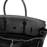 【6ie7132】エルメス ハンドバッグ バーキン30 トゴ ブラック シルバー金具 □M刻印【中古】レディース