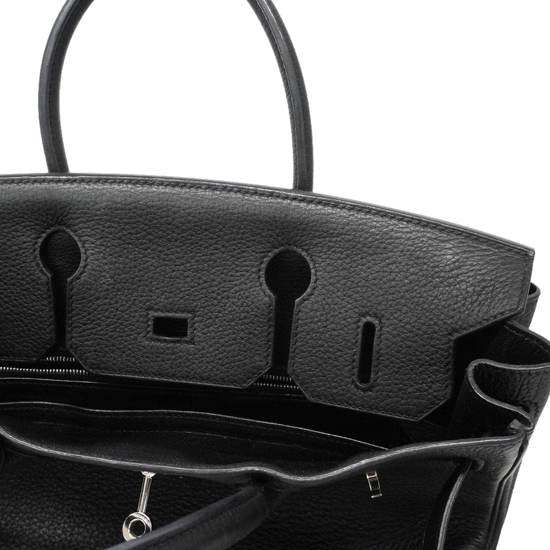 【6ie7132】エルメス ハンドバッグ バーキン30 トゴ ブラック シルバー金具 □M刻印【中古】レディース