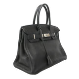 【6ie7132】エルメス ハンドバッグ バーキン30 トゴ ブラック シルバー金具 □M刻印【中古】レディース