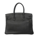 【6ie7132】エルメス ハンドバッグ バーキン30 トゴ ブラック シルバー金具 □M刻印【中古】レディース