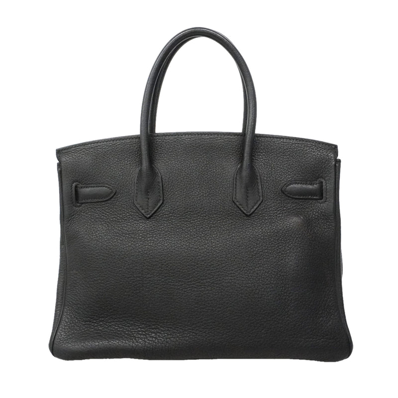 【6ie7132】エルメス ハンドバッグ バーキン30 トゴ ブラック シルバー金具 □M刻印【中古】レディース
