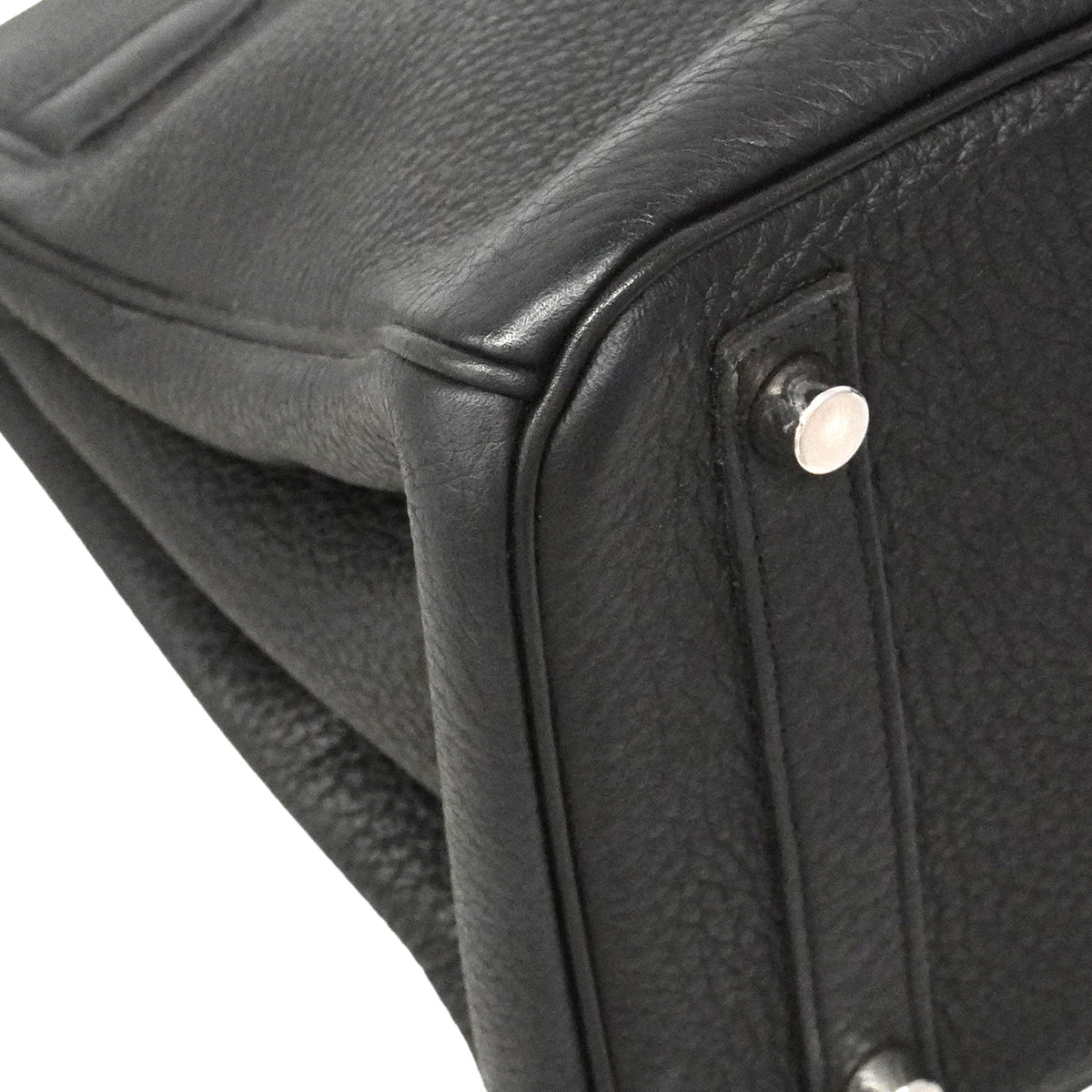 【6ie7132】エルメス ハンドバッグ バーキン30 トゴ ブラック シルバー金具 □M刻印【中古】レディース