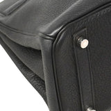 【6ie7132】エルメス ハンドバッグ バーキン30 トゴ ブラック シルバー金具 □M刻印【中古】レディース