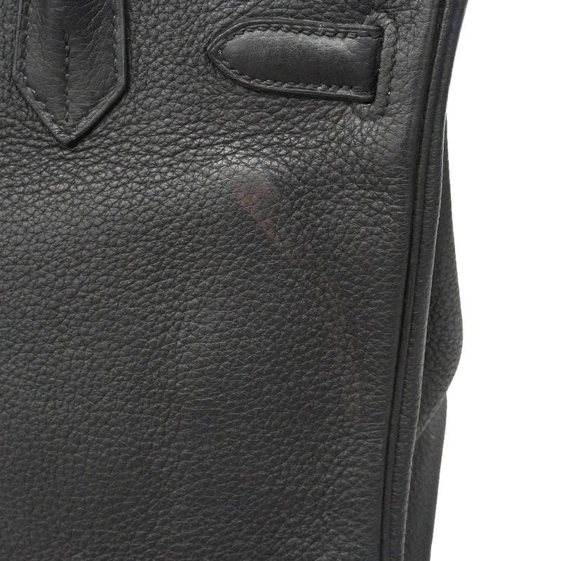 【6ie7132】エルメス ハンドバッグ バーキン30 トゴ ブラック シルバー金具 □M刻印【中古】レディース