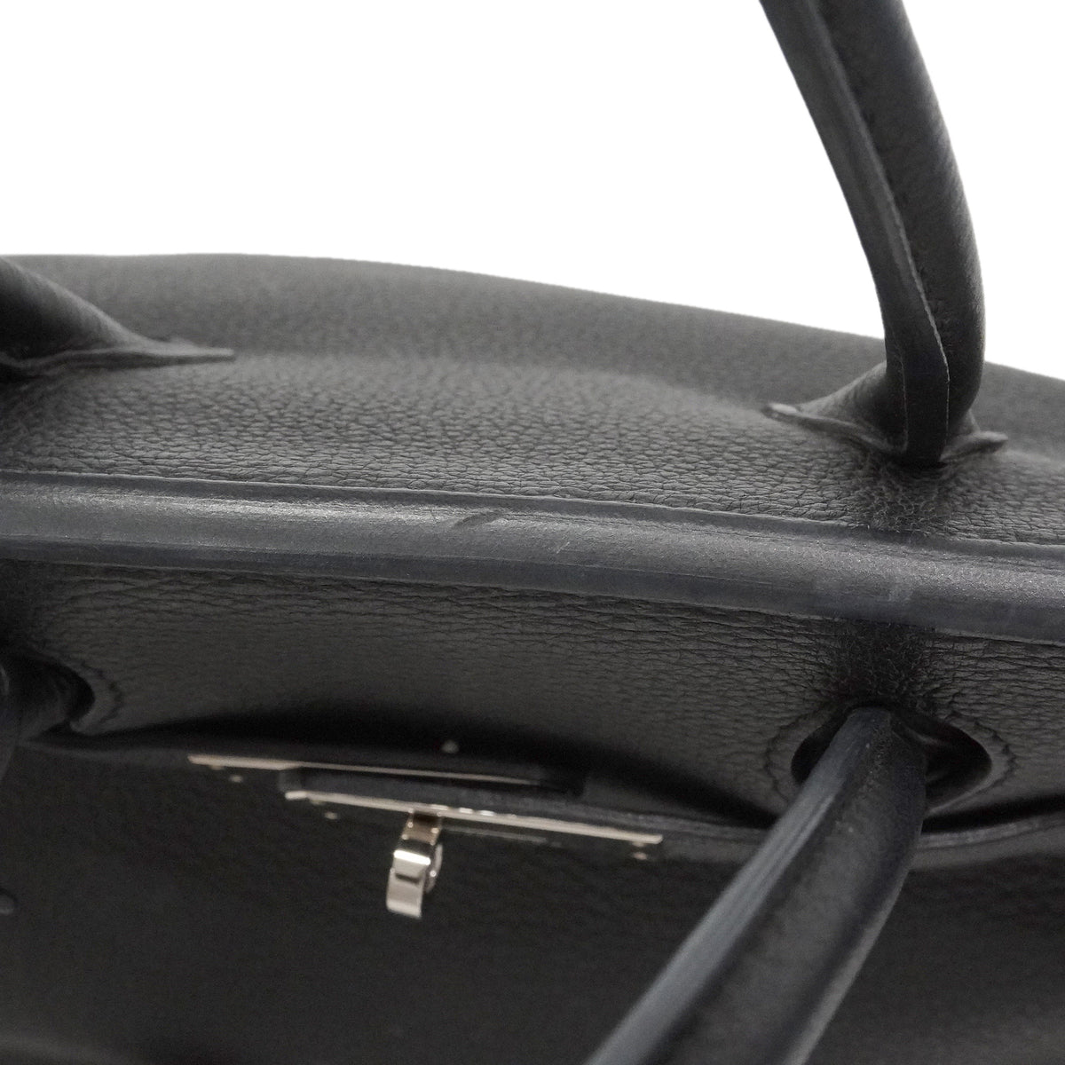 【6ie7132】エルメス ハンドバッグ バーキン30 トゴ ブラック シルバー金具 □M刻印【中古】レディース