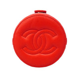 【6ie7136】シャネル バニティバッグ マトラッセ チェーンショルダー ラムスキン レッド ゴールド金具【中古】レディース