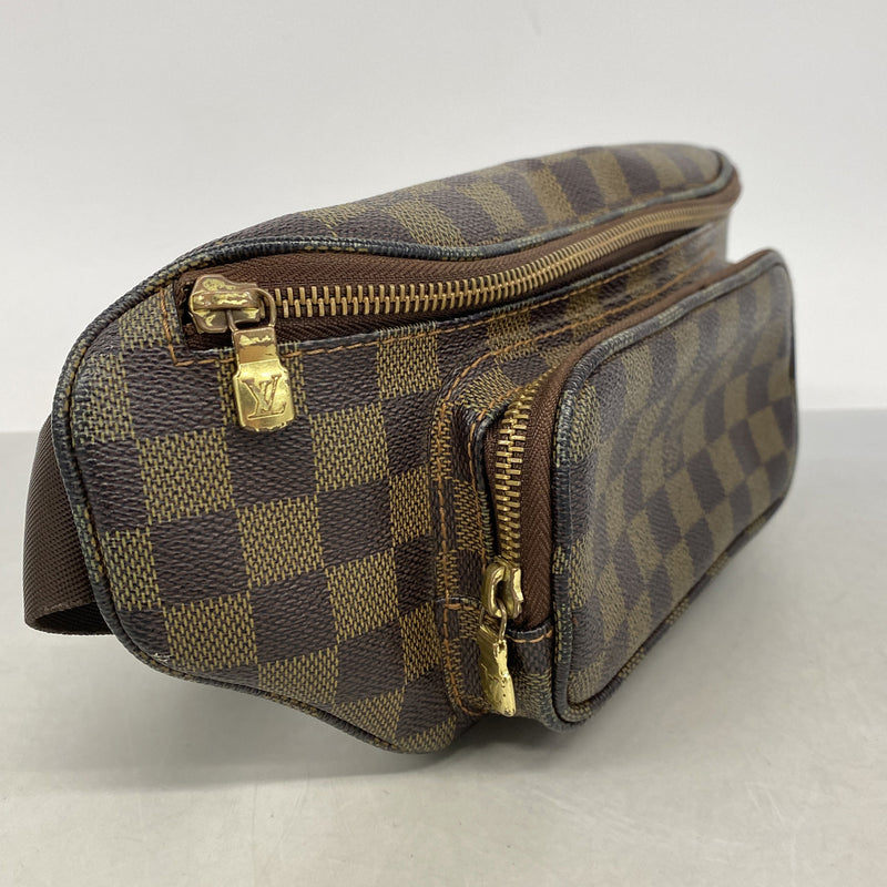 【6ie7143】ルイヴィトン ウエストバッグ ダミエ バムバッグメルヴィール N51172 エベヌ【中古】メンズ