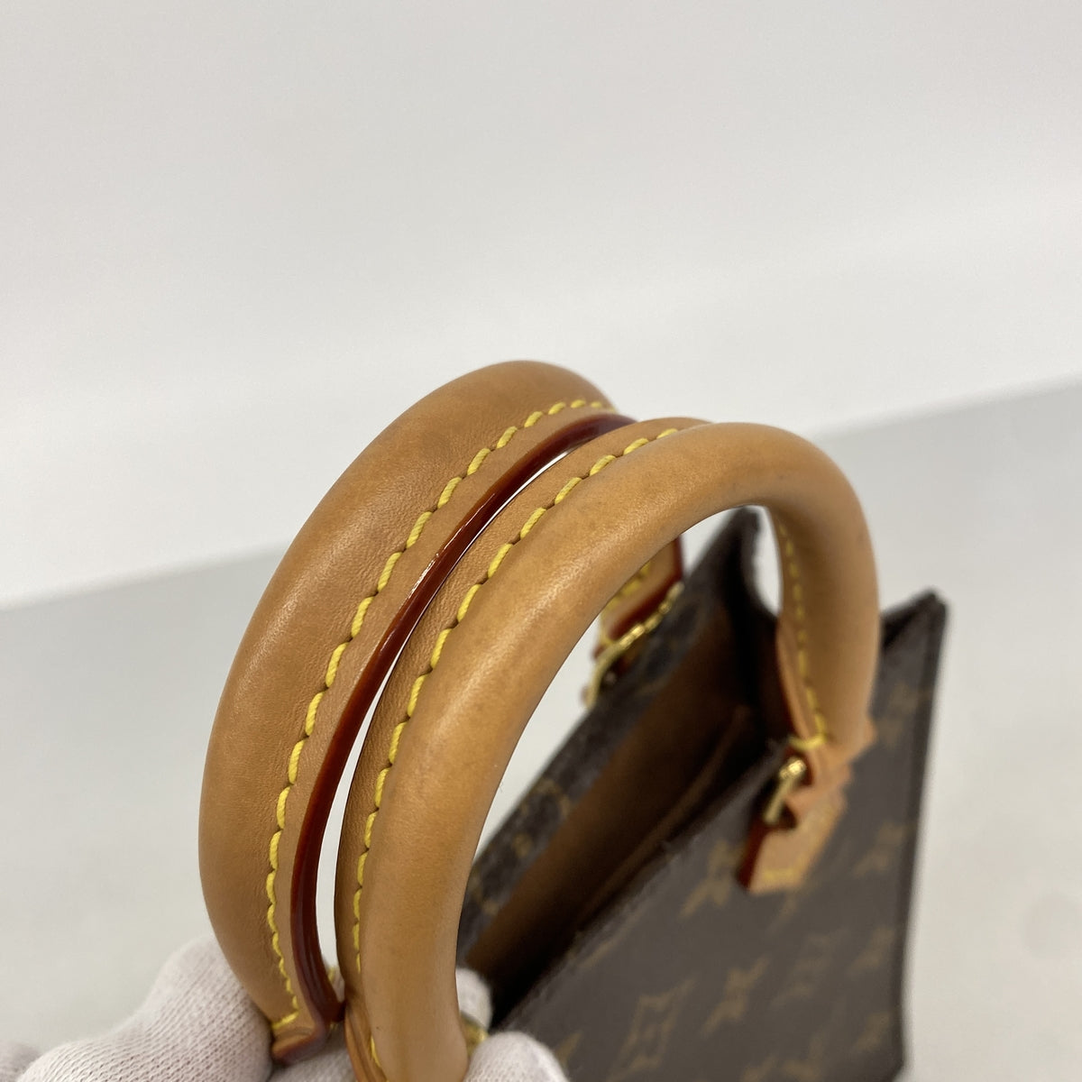 【6ie7144】ルイヴィトン ハンドバッグ モノグラム プティットサックプラ M81295 ブラウン 2wayバッグ【中古】レディース