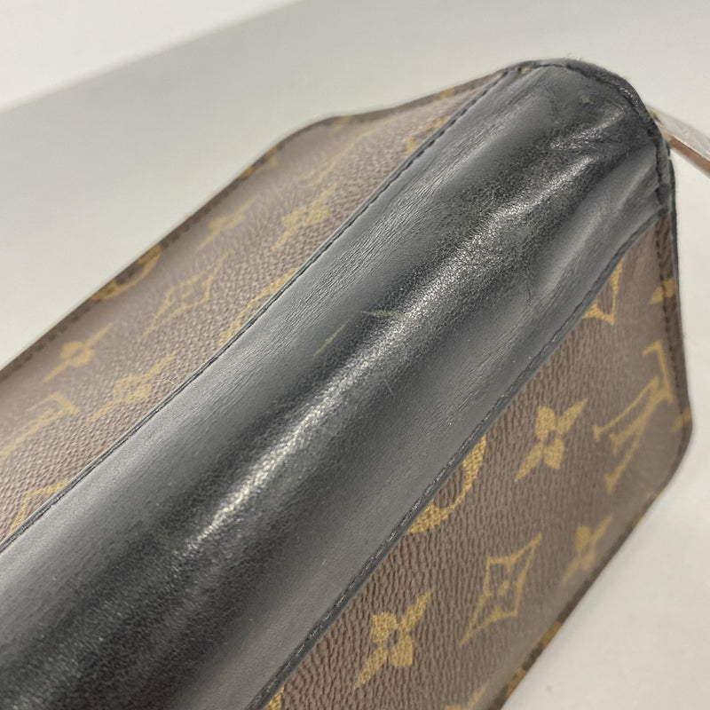 【6ie7146】ルイヴィトン 長財布 モノグラム・マカサー ジッピーウォレットヴェルティカル M60109 ブラウン ブラック【中古】メンズ