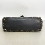 【6ie7148】シャネル トートバッグ ワイルドステッチ ラムスキン ブラック ゴールド金具【中古】レディース