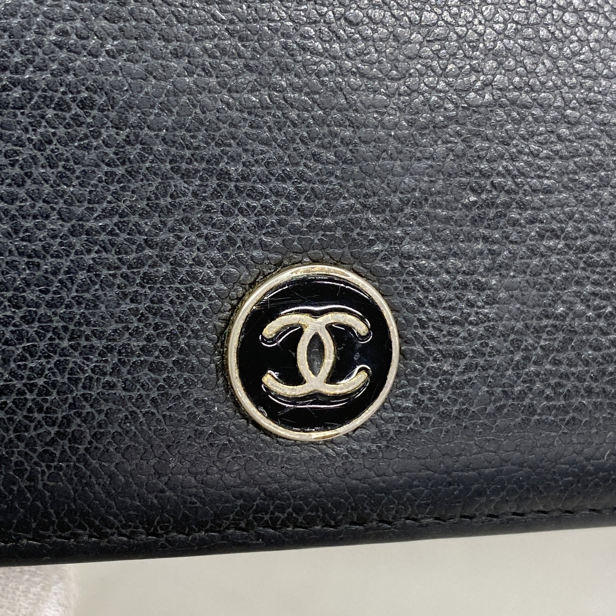 【6ie7149】シャネル 長財布 ココボタン レザー ブラック ゴールド金具【中古】レディース