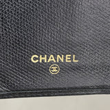 【6ie7149】シャネル 長財布 ココボタン レザー ブラック ゴールド金具【中古】レディース