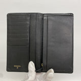 【6ie7149】シャネル 長財布 ココボタン レザー ブラック ゴールド金具【中古】レディース