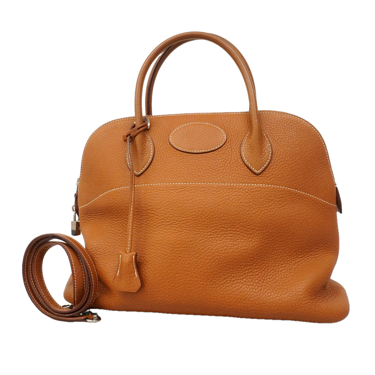 【6ie7161】エルメス ハンドバッグ ボリード35 トリヨンクレマンス ゴールド シルバー金具 □I刻印 2wayバッグ【中古】レディース