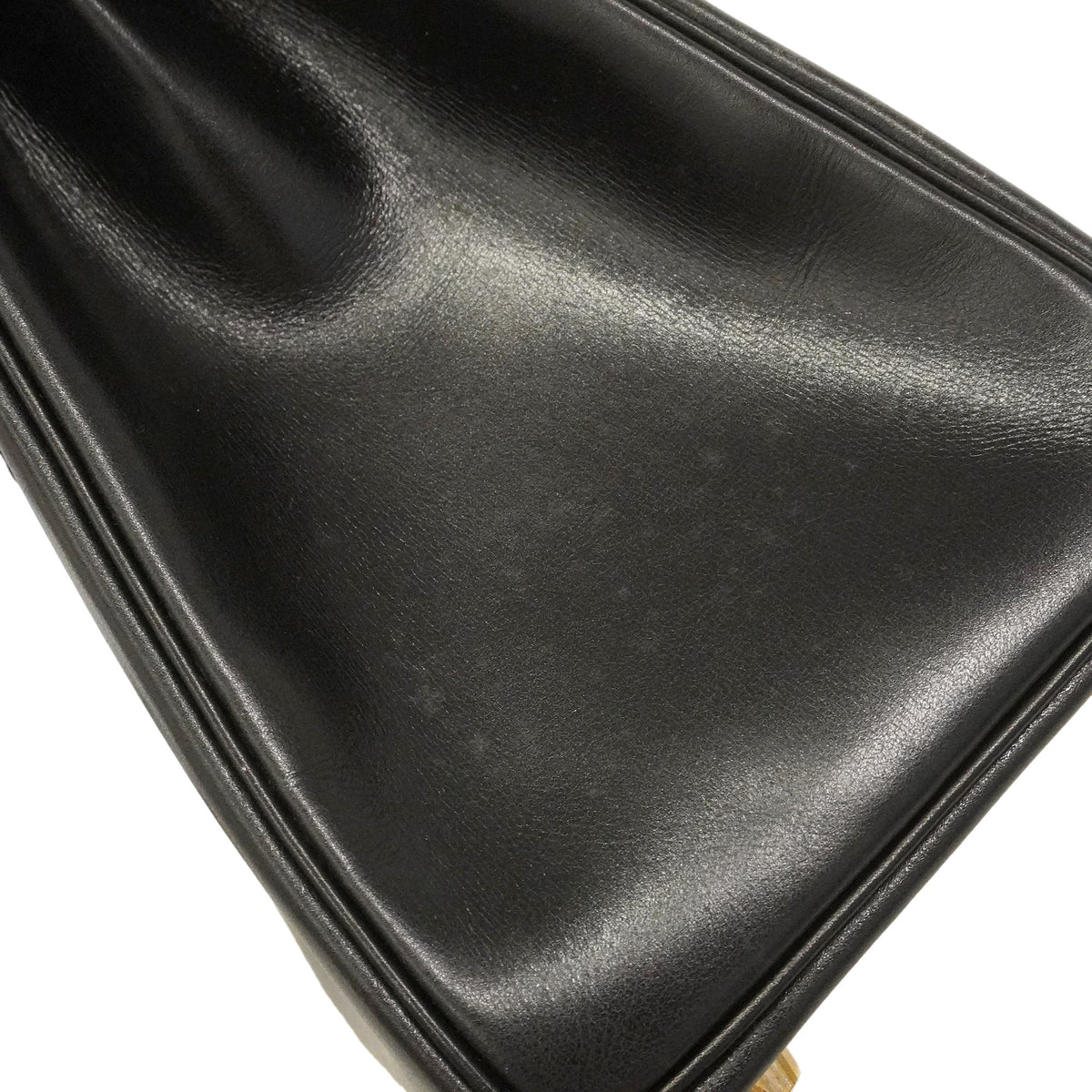 【6ie7162】エルメス ハンドバッグ ケリー32 ボックスカーフ ブラック ゴールド金具 □D刻印 2wayバッグ【中古】レディース