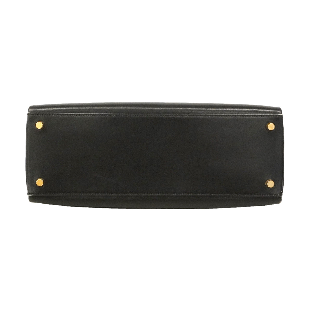 【6ie7162】エルメス ハンドバッグ ケリー32 ボックスカーフ ブラック ゴールド金具 □D刻印 2wayバッグ【中古】レディース