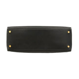 【6ie7162】エルメス ハンドバッグ ケリー32 ボックスカーフ ブラック ゴールド金具 □D刻印 2wayバッグ【中古】レディース