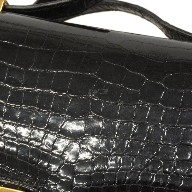 【6ie7163】エルメス ショルダーバッグ コンスタンスミニ ポロサス ブラック ゴールド金具 □C刻印【中古】レディース