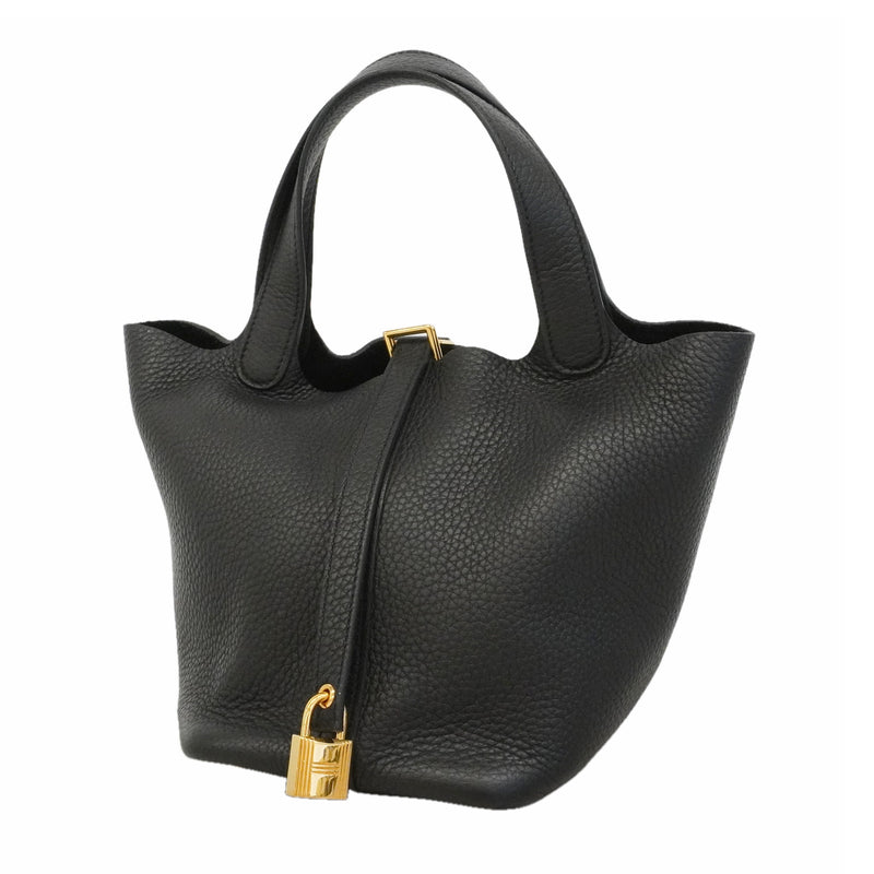 【6ie7169】エルメス ハンドバッグ ピコタンロックPM トリヨンクレマンス ブラック ゴールド金具 K刻印【中古】レディース