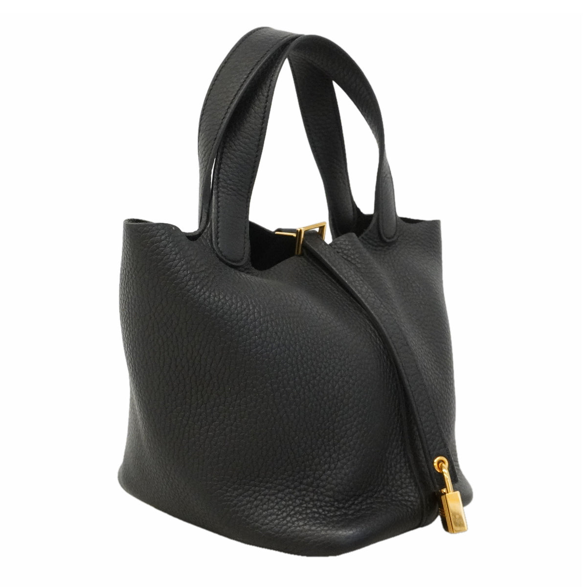 【6ie7169】エルメス ハンドバッグ ピコタンロックPM トリヨンクレマンス ブラック ゴールド金具 K刻印【中古】レディース