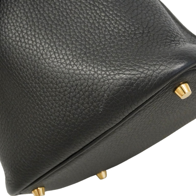 【6ie7169】エルメス ハンドバッグ ピコタンロックPM トリヨンクレマンス ブラック ゴールド金具 K刻印【中古】レディース