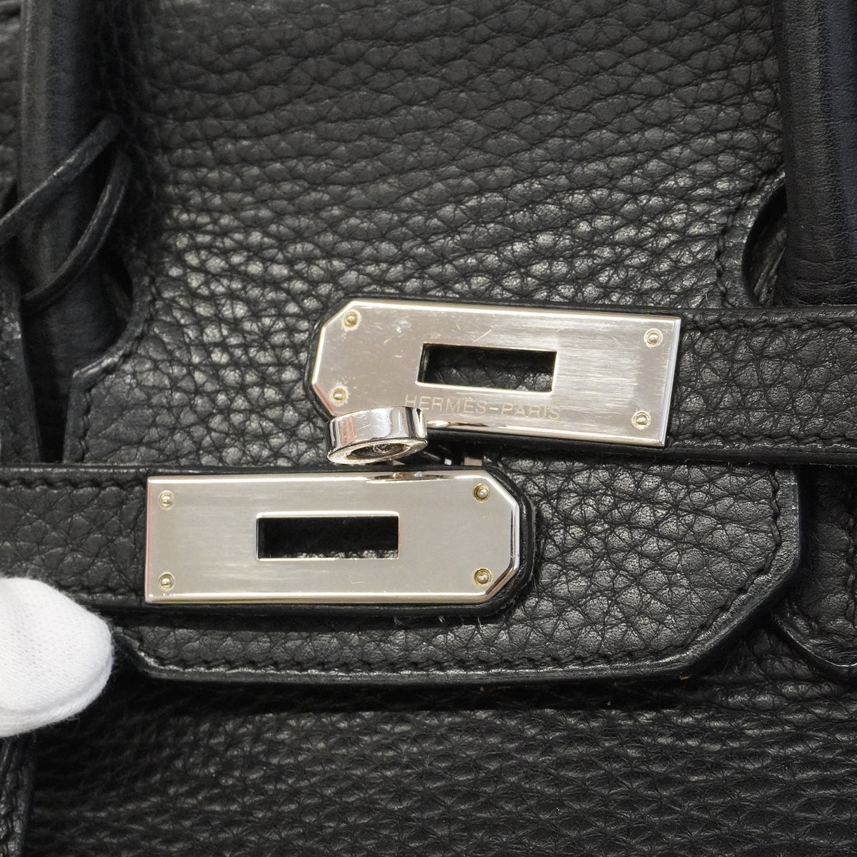 【6ie7170】エルメス ハンドバッグ バーキン35 トリヨンクレマンス ブラック シルバー金具 □K刻印【中古】レディース