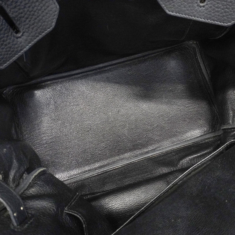 【6ie7170】エルメス ハンドバッグ バーキン35 トリヨンクレマンス ブラック シルバー金具 □K刻印【中古】レディース