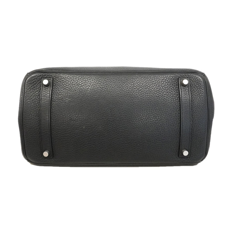 【6ie7170】エルメス ハンドバッグ バーキン35 トリヨンクレマンス ブラック シルバー金具 □K刻印【中古】レディース