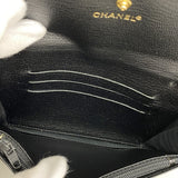 【6ie7173】シャネル 財布 レザー ブラック ゴールド金具【中古】レディース