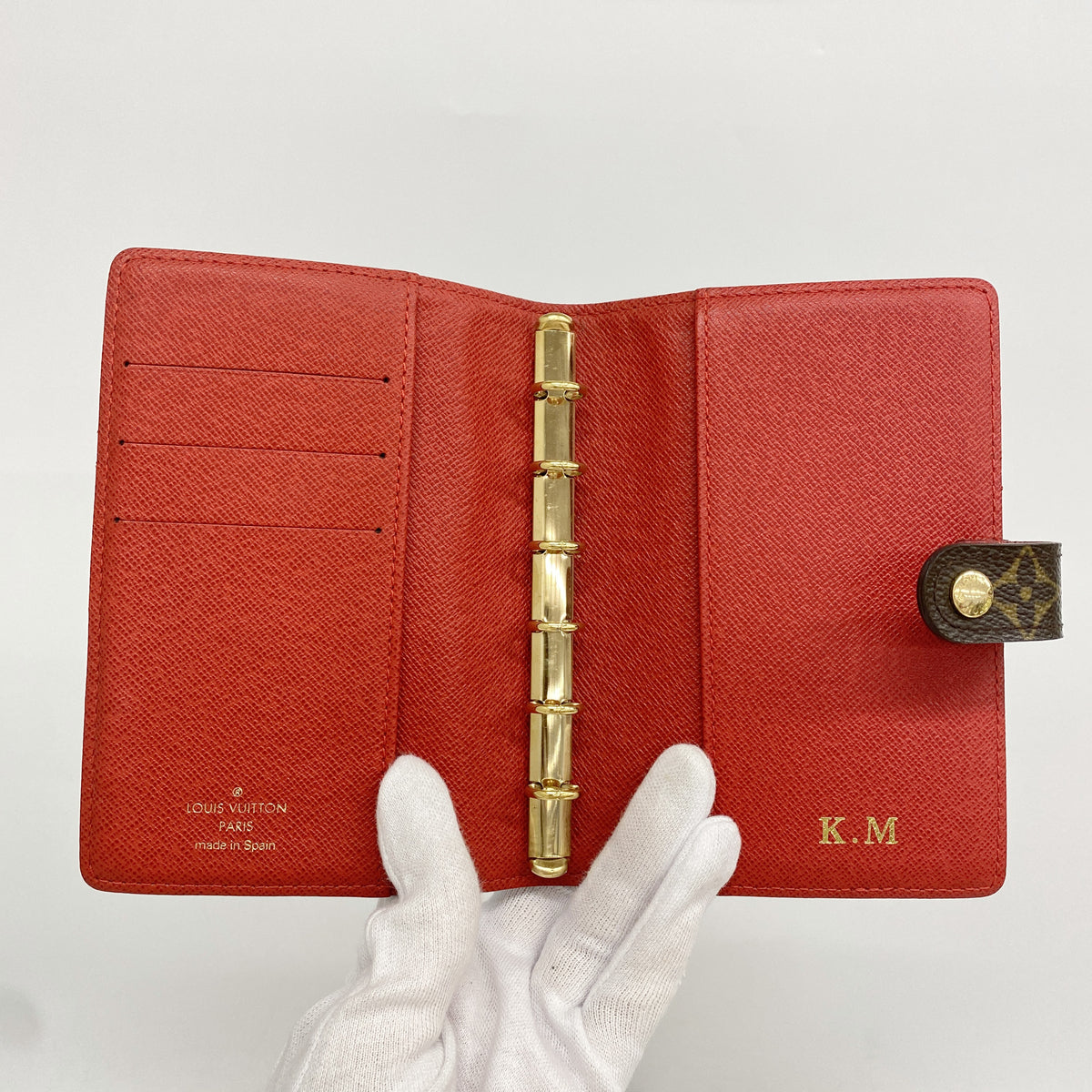 【6ie7181】ルイヴィトン 手帳カバー モノグラム・グルーム アジェンダPM R20018 ルージュ【中古】メンズ レディース ユニセックス