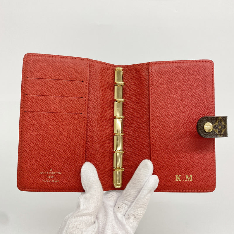 【6ie7181】ルイヴィトン 手帳カバー モノグラム・グルーム アジェンダPM R20018 ルージュ【中古】メンズ レディース ユニセックス