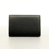 【6ie7184】グッチ カードケース 771152 レザー ブラック シルバー金具【中古】メンズ