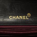 【6ie7192】シャネル ショルダーバッグ ミニマトラッセ チェーンショルダー ラムスキン ブラック ゴールド金具【中古】レディース