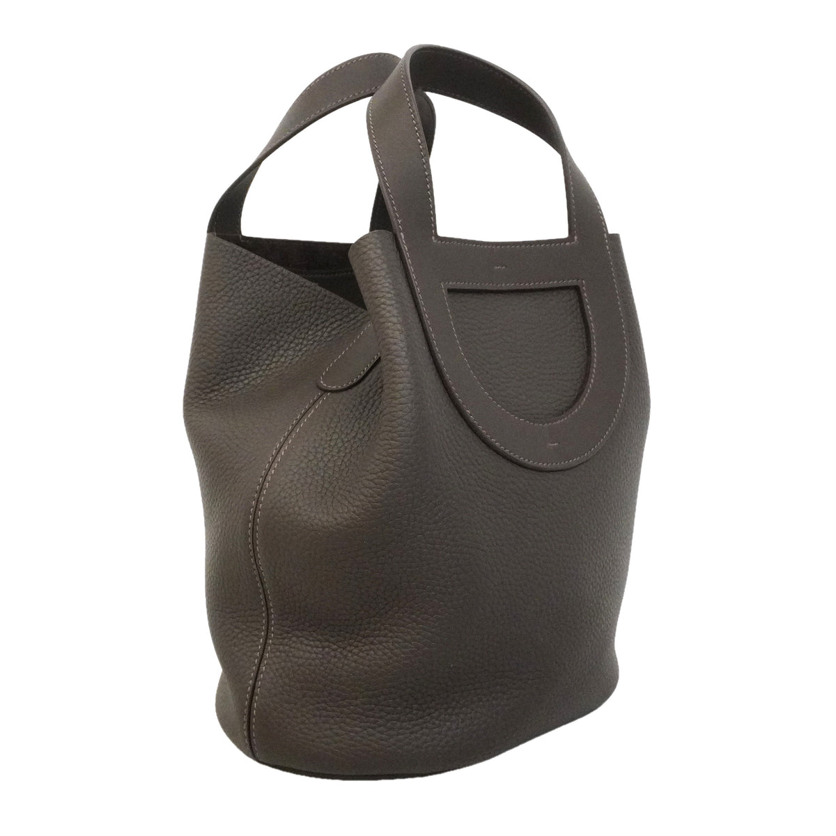 【6ie7193】エルメス ハンドバッグ インザループ22 トリヨンクレマンス ベブラン シルバー金具 G刻印【中古】レディース