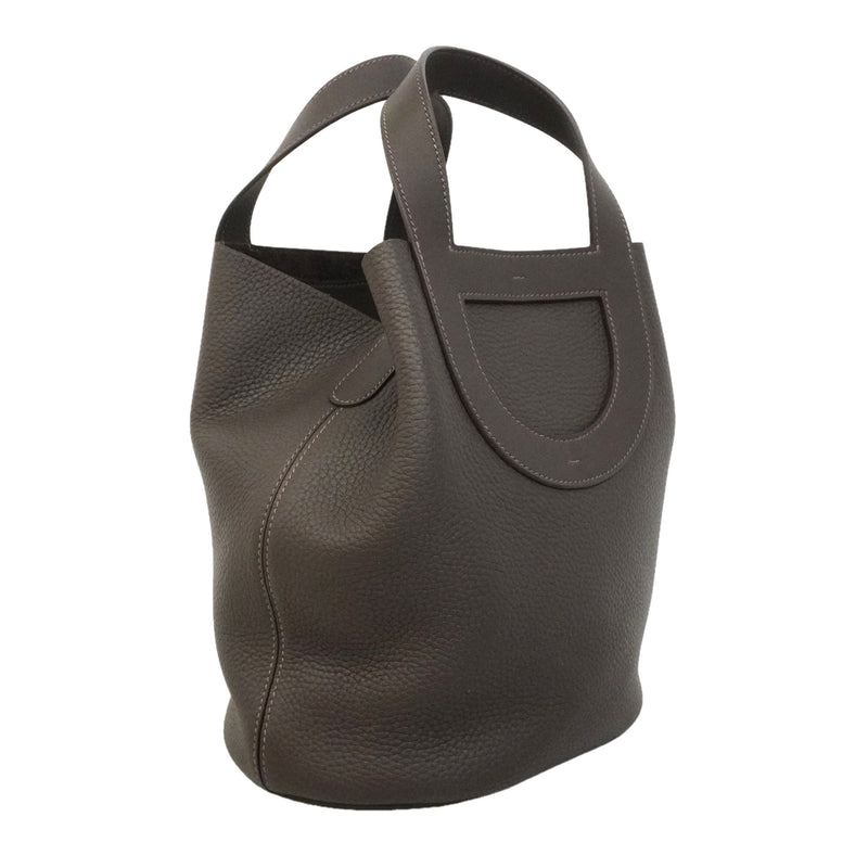 【6ie7193】エルメス ハンドバッグ インザループ22 トリヨンクレマンス ベブラン シルバー金具 G刻印【中古】レディース