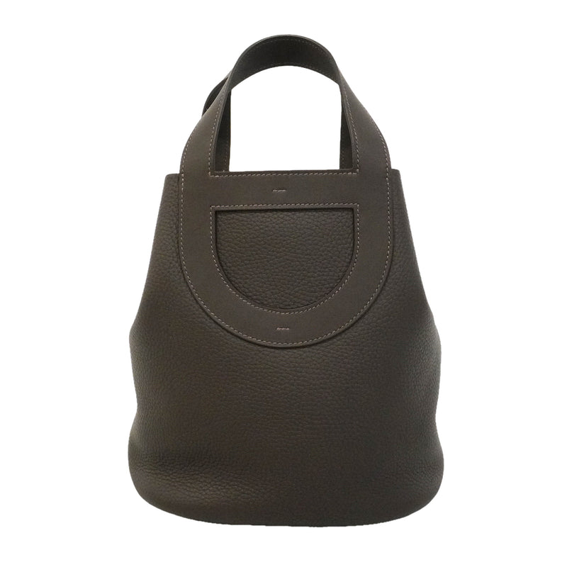 【6ie7193】エルメス ハンドバッグ インザループ22 トリヨンクレマンス ベブラン シルバー金具 G刻印【中古】レディース