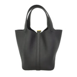 【6ie7194】エルメス ハンドバッグ ピコタンロックPM トリヨンクレマンス ブルーニュイ ゴールド金具 G刻印【中古】レディース