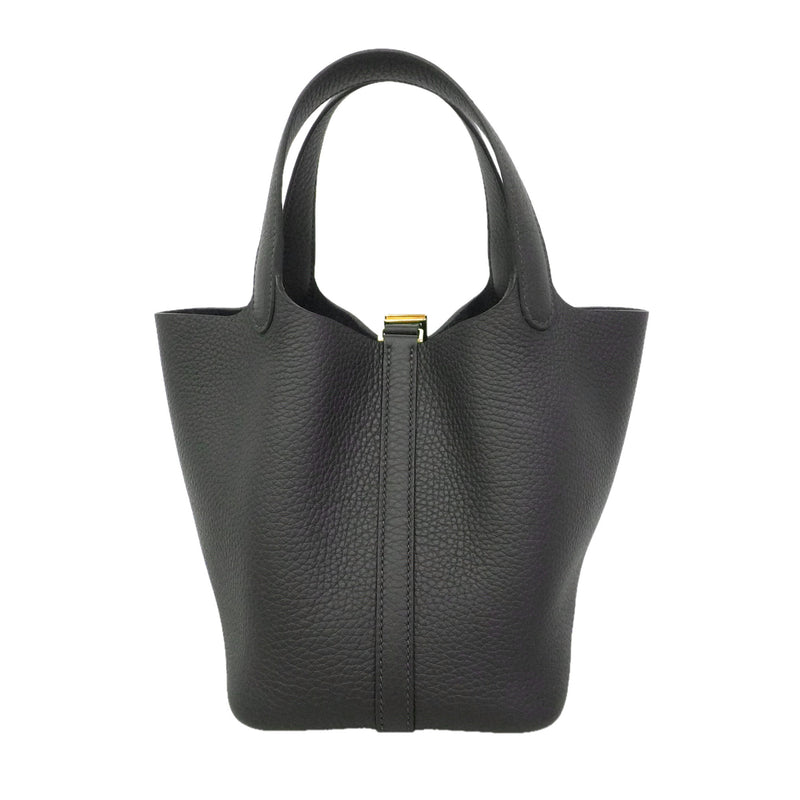 【6ie7194】エルメス ハンドバッグ ピコタンロックPM トリヨンクレマンス ブルーニュイ ゴールド金具 G刻印【中古】レディース