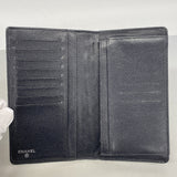 【6ie7207】シャネル 長財布 2.55 キャビアスキン ブラック シルバー金具【中古】レディース