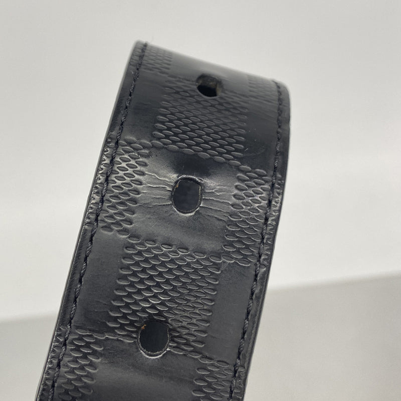 【6ie7215】ルイヴィトン ベルト ダミエ アンフィニ サンチュールボストン M9674 ノワール【中古】メンズ
