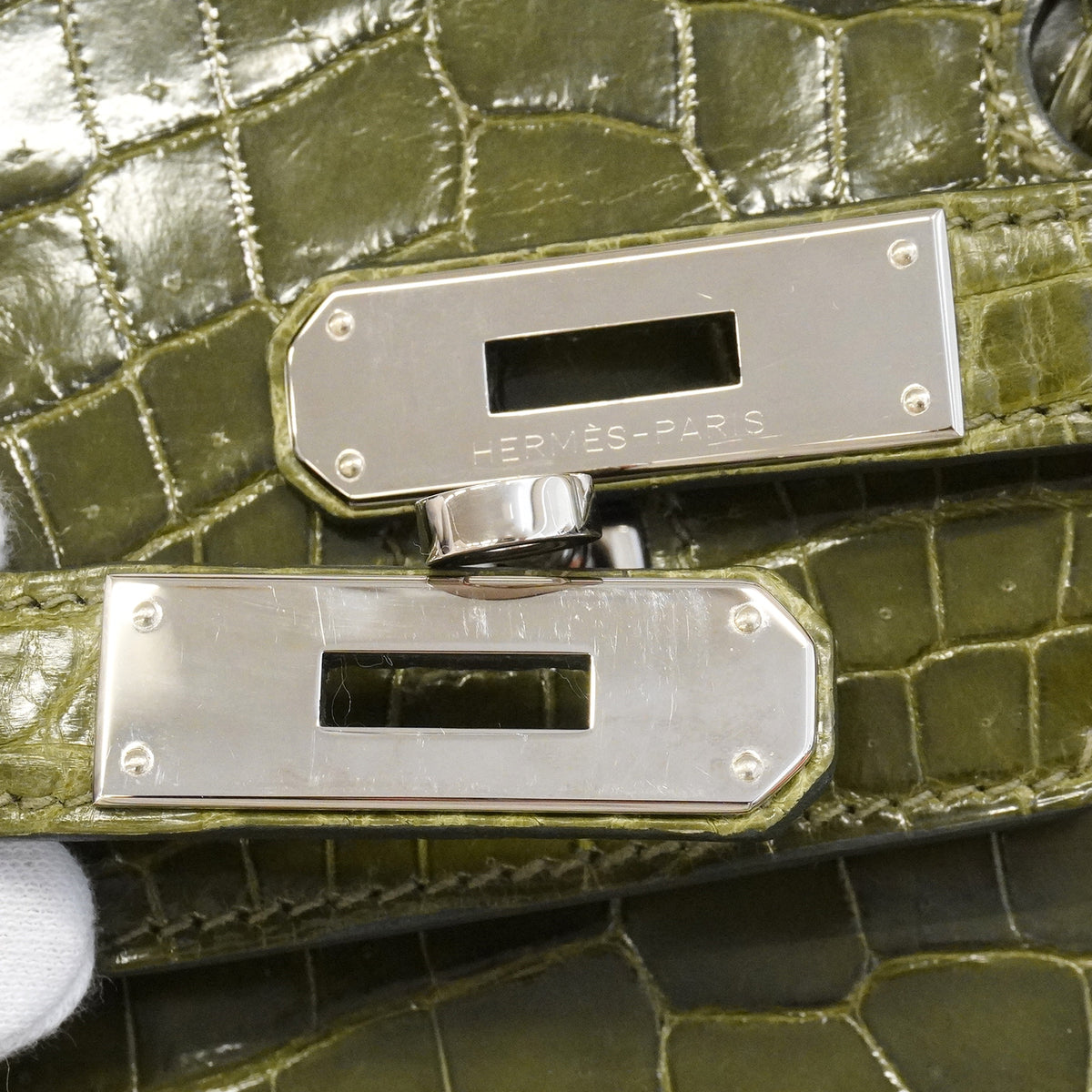 【6ie7216-g】エルメス ハンドバッグ バーキン30 ニロティカス ヴェールベンガル シルバー金具 □Q刻印【中古】レディース