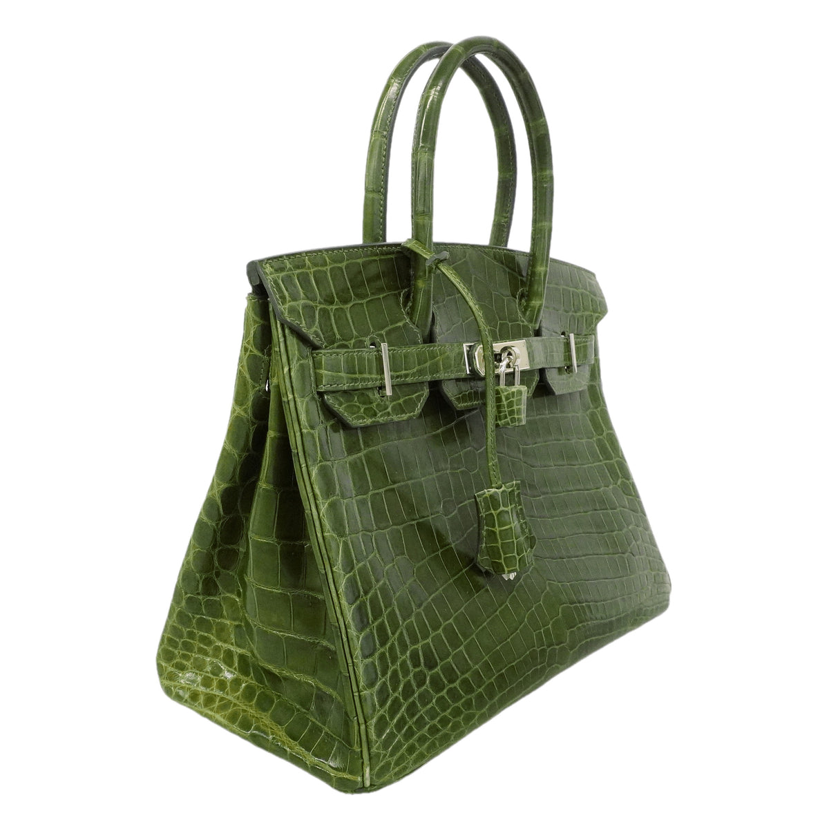 【6ie7216-g】エルメス ハンドバッグ バーキン30 ニロティカス ヴェールベンガル シルバー金具 □Q刻印【中古】レディース