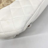 【6ie7223】シャネル トートバッグ カンボン ラムスキン パイソン ホワイト シルバー金具【中古】レディース