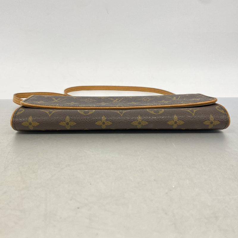 【6ie7228】ルイヴィトン ショルダーバッグ モノグラム ポシェットツインGM M51852 ブラウン【中古】レディース